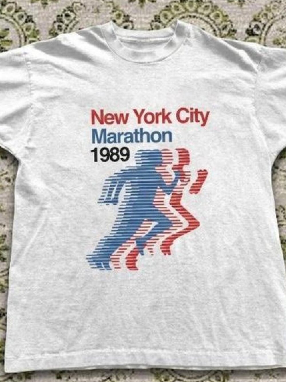 New York City Marathon white cotton t-shirt